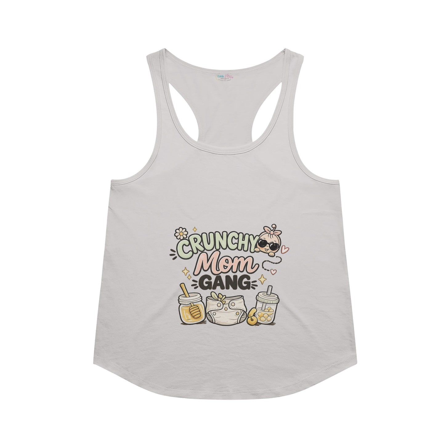Crunchy mom gang Triblend Racerback Tank